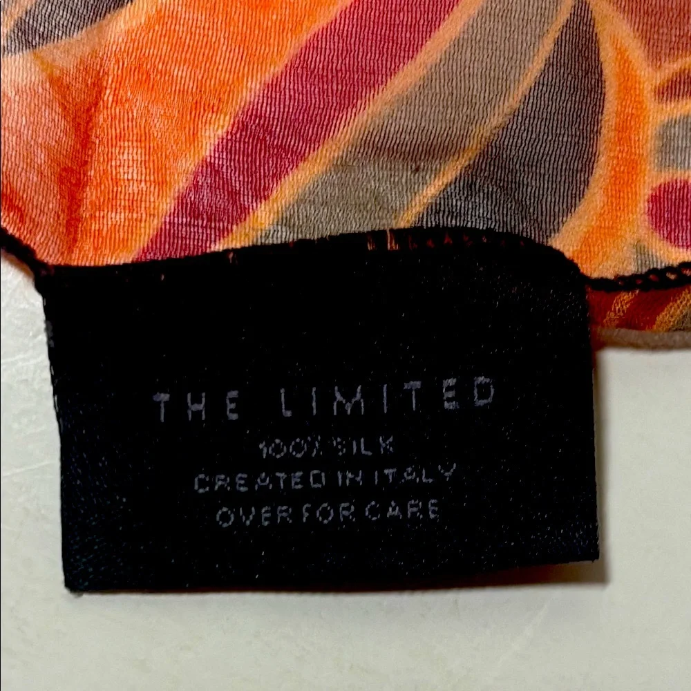 The Limited Red and Orange Silk Scarf with Elegant Design